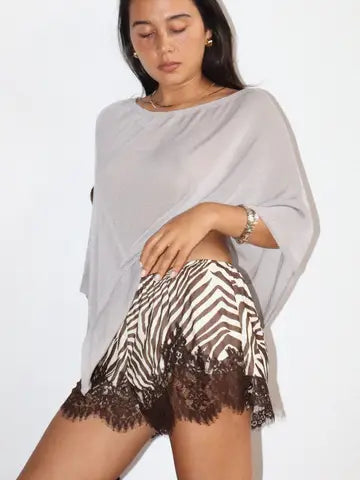 Zebra Lace Shorts- Pre Order